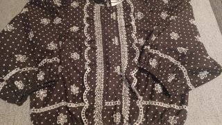 Blusa Zara Estampada Flores Blanca Negra