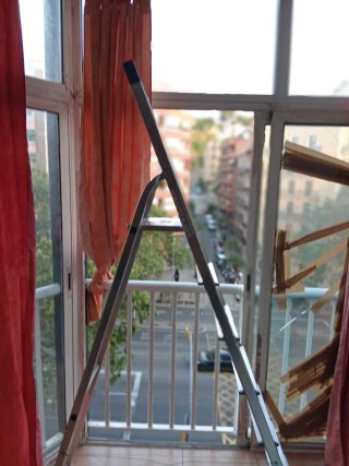 Escalera 7 peldaños aluminio