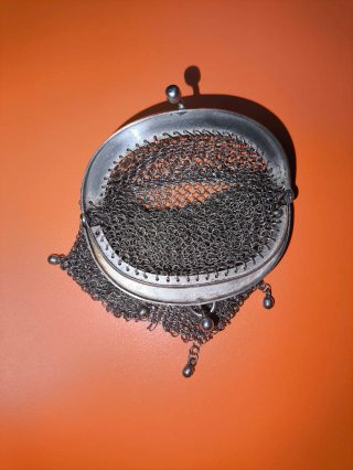Monedero Malla Limosnera Antiguo C. 1900