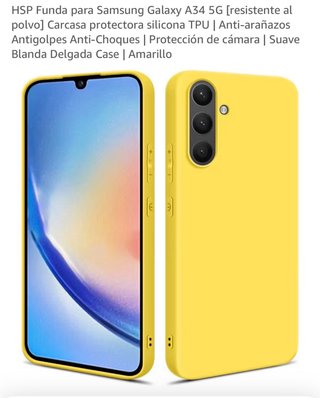 Funda Samsung Galaxy A34 5G Amarilla