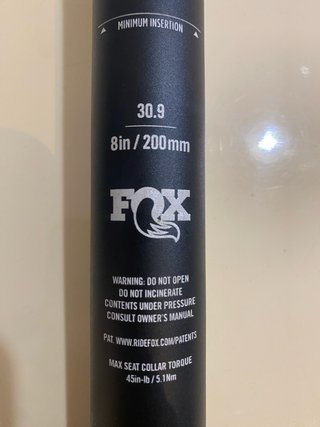 Tija Telescópica Fox Transfer Factory 30.9mm