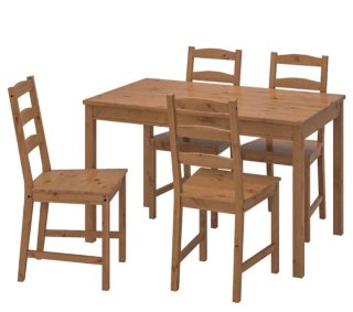 Conjunto Mesa y 4 Sillas Ikea Jokkmokk