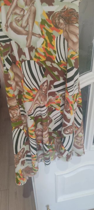 Vestido licra estampado tirantes T S/M