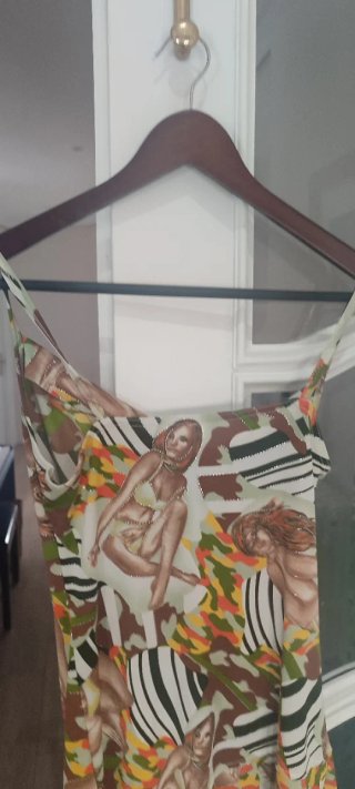Vestido licra estampado tirantes T S/M