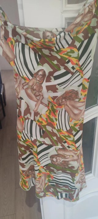 Vestido licra estampado tirantes T S/M