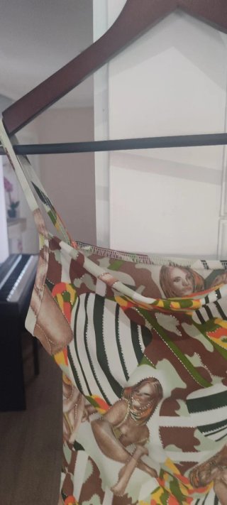 Vestido licra estampado tirantes T S/M
