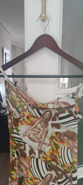 Vestido licra estampado tirantes T S/M