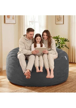 Puf Gigante Memory Foam Grigio 107x107x56cm