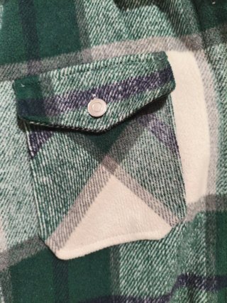 Abrigo cuadros verde y blanco mujer