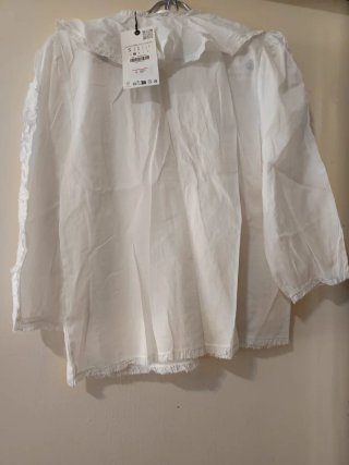 Blusa Zara Blanca Talla S