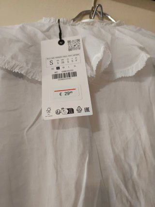 Blusa Zara Blanca Talla S