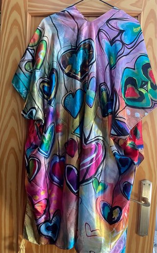 Kimono estampado corazones