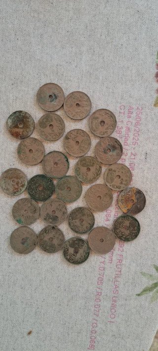 Lote 24 monedas 25 céntimos 1937