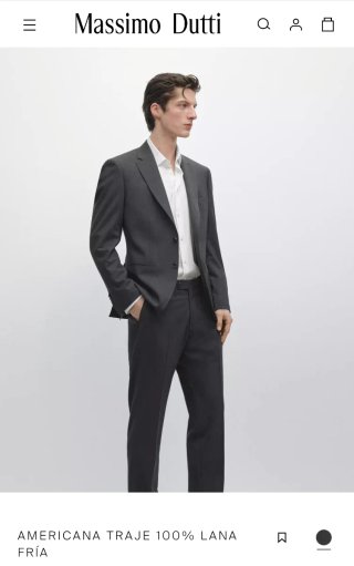 Americana Lana Fría Massimo Dutti Talla 48 (M)