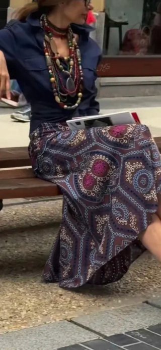 Falda Zara S Bordada Perforada Multicolor
