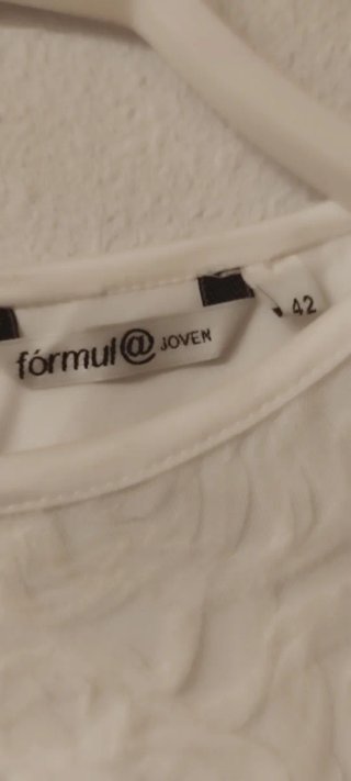 Vestido fiesta Fórmula Joven blanco y negro