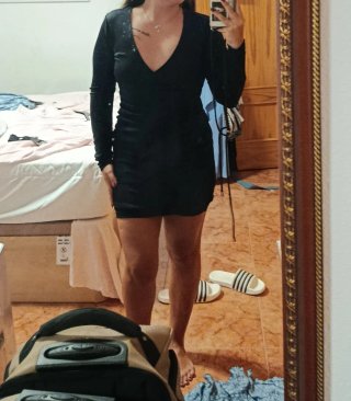 Vestido  Brillante Manga Larga