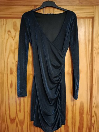 Vestido  Brillante Manga Larga