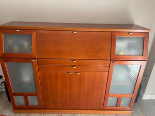 Conjunto Muebles Comedor  Completo Madera Cerezo
