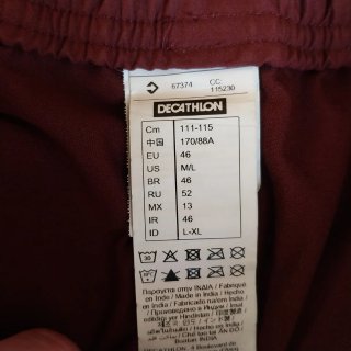 Falda pantalón trekking Quechua burdeos 46.