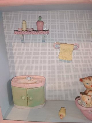 Casita cuadro decoración habitación infantil bebé