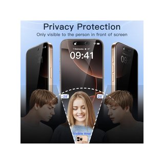 Protettore privacy in vetro JETech per iPhone 16 Pro