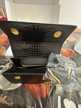 Bolso marca ,  Negro Cocodrilo
