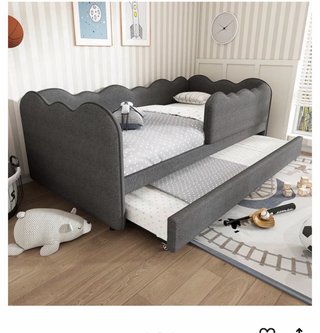 Cama nido gris con cama extraíble