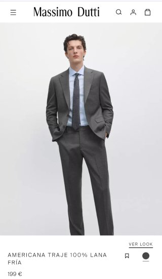 Americana Lana Fría Massimo Dutti Talla S
