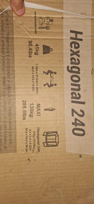 Cama elástica hexagonal 240 sin estrenar