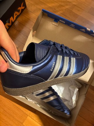 Zapatillas Adidas Samba Talla 44 Azul/Plata