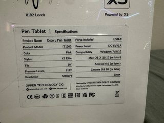 XP-Pen Deco L Tableta Gráfica (Nueva)