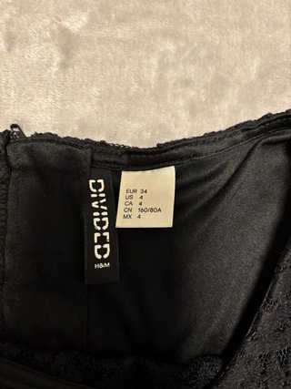 Vestido Negro H&M Encaje