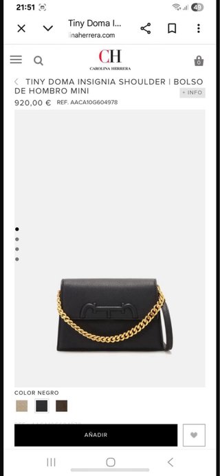 Bolso CH Doma Insignia Negro
