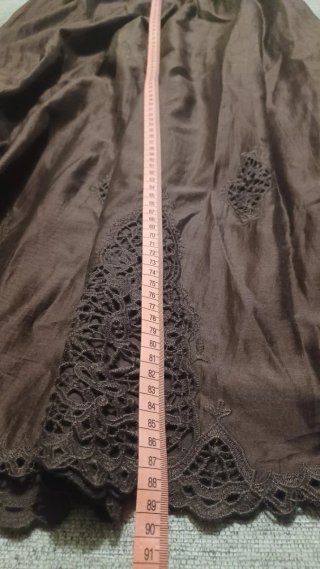 Falda larga Zara bordada