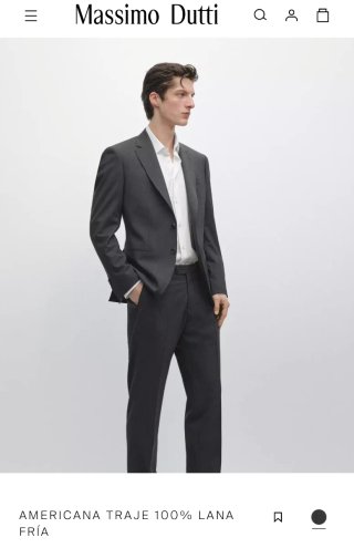 Americana Lana Fría Massimo Dutti Talla S