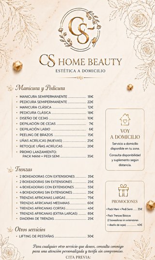 CS HOME BEAUTY | Estética a domicilio