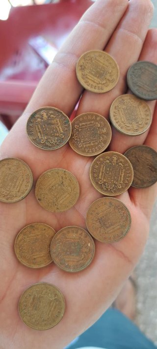 Lote 13 monedas 1 peseta 1966