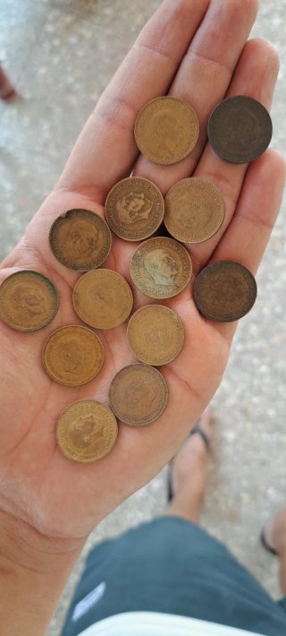 Lote 13 monedas 1 peseta 1966