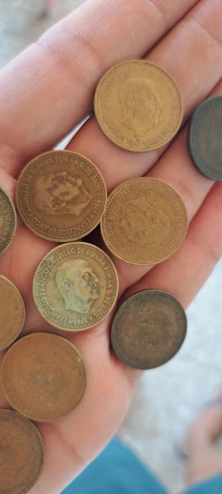 Lote 13 monedas 1 peseta 1966