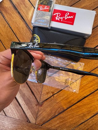 Ray-Ban 3016 Clubmaster Negro/Dorado