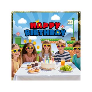 Sfondo per feste di compleanno con tema videogiochi