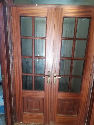 Lote 6 puertas madera Sapelly