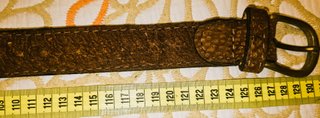 Cinturón Piel Carpincho 115cm Marrón Dorado