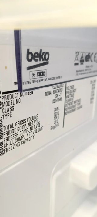 NEVERA COMBI BEKO NO FROST ENERGÍA A+