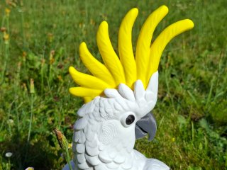 Cacatúa realista decorativa 3D