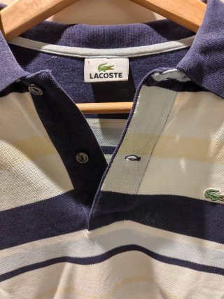 Polo Lacoste Rayas Talla 5 Hombre