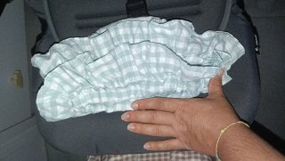 Braguita bebé cuadros verde
