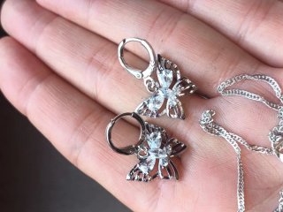 Set di Gioielli in Argento Farfalla