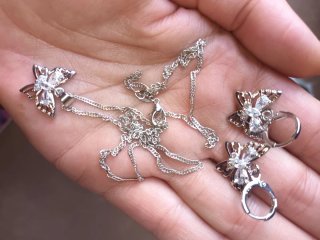Set di Gioielli in Argento Farfalla